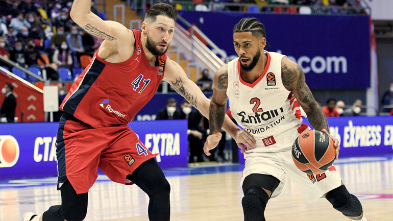 Λύγισε με 88-82 στην έδρα της ΤΣΣΚΑ Μόσχας ο Ολυμπιακός