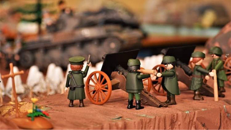 Playmobil διόραμα για το Οχυρό Ρούπελ στο Πολεμικό Μουσείο από τον συλλέκτη Τάσο Πανταζόπουλο