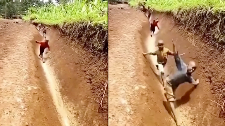 Χωμάτινη τσουλήθρα 