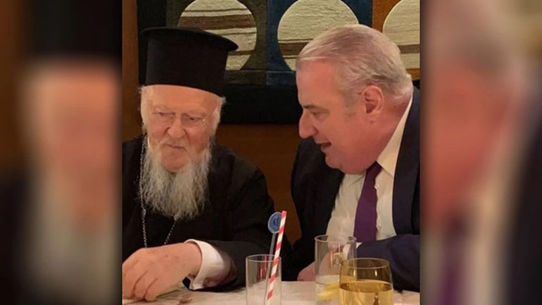 Στη Νέα Υόρκη με τον Πατριάρχη Βαρθολομαίο ο Σάκης Κεχαγιόγλου