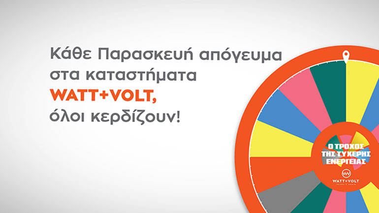 WATT+VOLT: Ο Τροχός της Τυχερής Ενέργειας γυρίζει όλη την Ελλάδα!