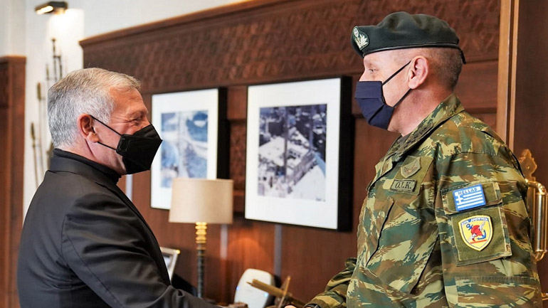 Ακρόαση του Αρχηγού ΓΕΕΘΑ από τον Βασιλέα της Ιορδανίας