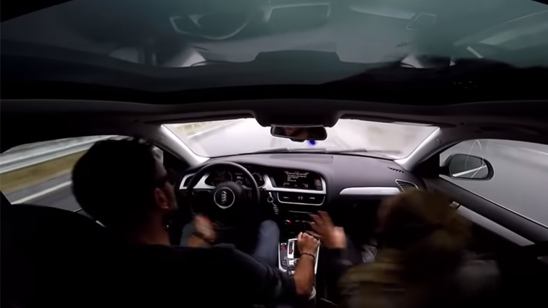 Απίστευτο σώσιμο από υδρολίσθηση στα 140χλμ./ώρα! (Video)