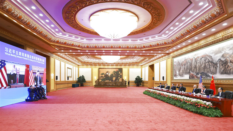 ΗΠΑ: Ολοκληρώθηκε η ψηφιακή σύνοδος κορυφής των προέδρων Τζο Μπάιντεν και Σι Τζινπίνγκ