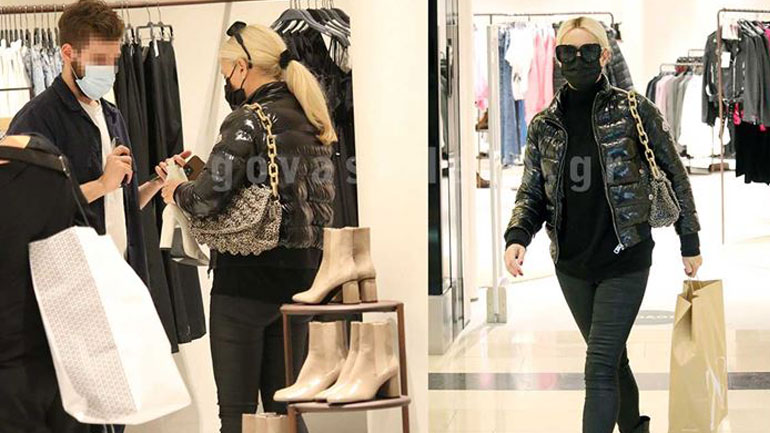 Μαρία Μπακοδήμου: Για shopping στα βόρεια προάστια με total black look