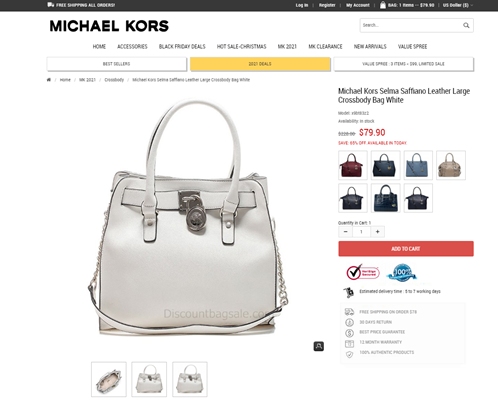 Μίμηση του website Michael Kors