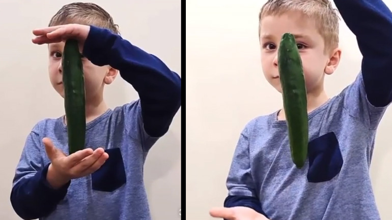 Μαγικό με ένα αγγούρι