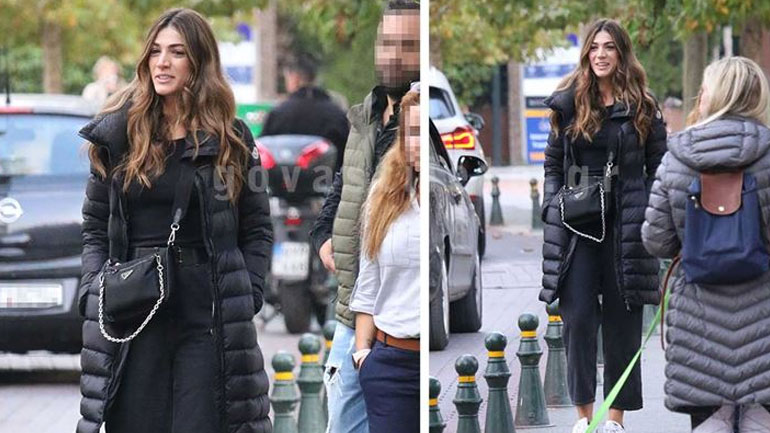 Ήβη Αδάμου: Χαλαρή βόλτα στην Κηφισιά με total black look