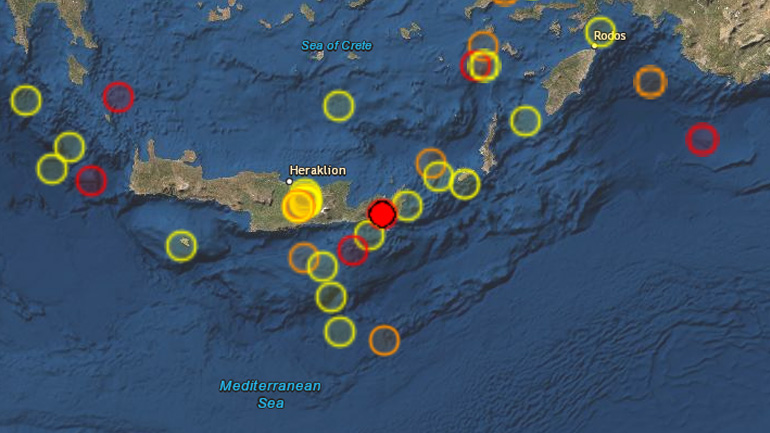 Σεισμός 3.6 Ρίχτερ στην Κρήτη