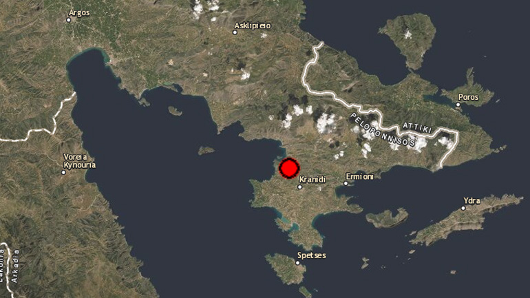 Σεισμός 3.3 Ρίχτερ βόρεια των Σπετσών