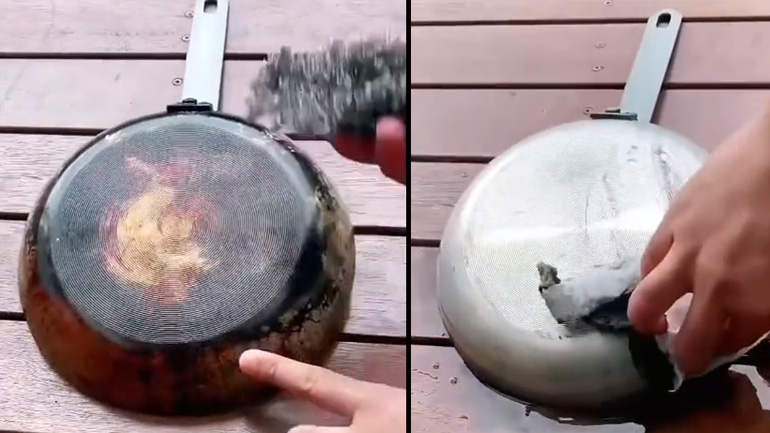 Πώς θα καθαρίσετε τα καμένα λίπη από το τηγάνι;