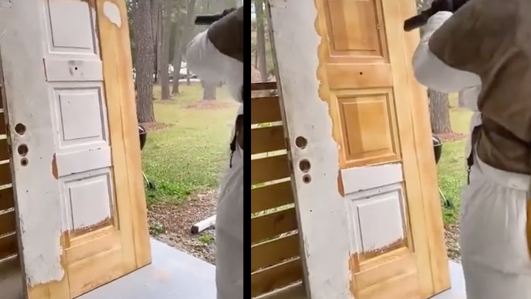 Αφαιρώντας το χρώμα μιας πόρτας με αμμοβολή