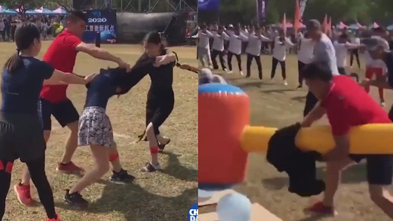 Παιχνίδι σκυταλοδρομίας με μια μπλούζα