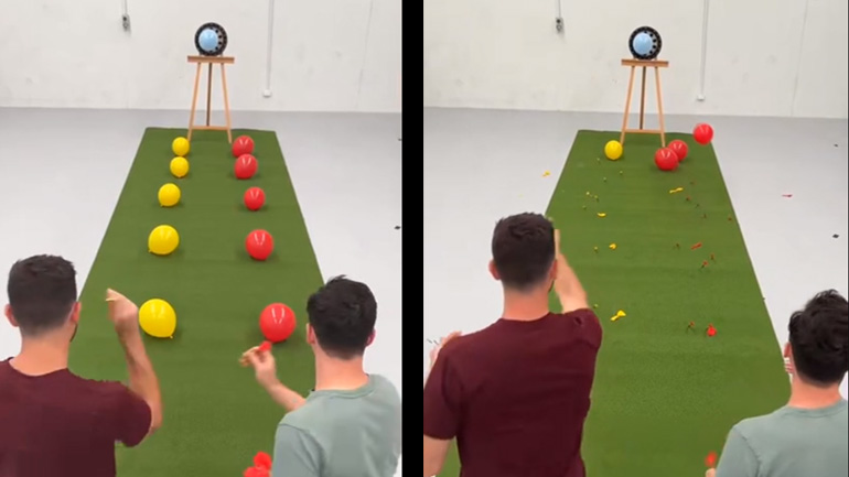 Mάχη με βελάκια και μπαλόνια