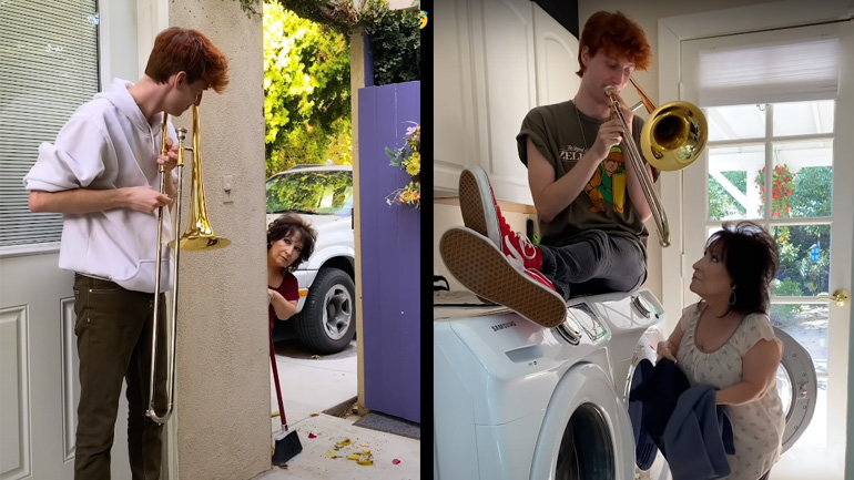 Ηχητικά εφέ στην καθημερινότητα με ένα τρομπόνι