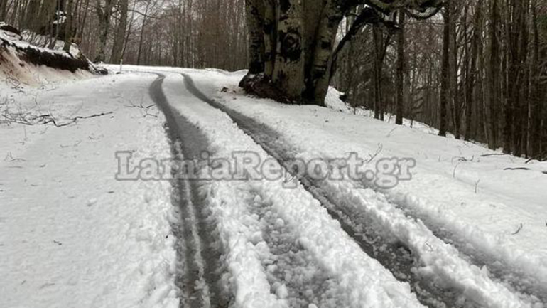 Χιόνι στα ορεινά της Φθιώτιδας