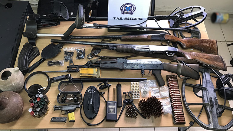 Ηράκλειο: Σύλληψη για αρχαία και όπλα στον Δήμο Γόρτυνας