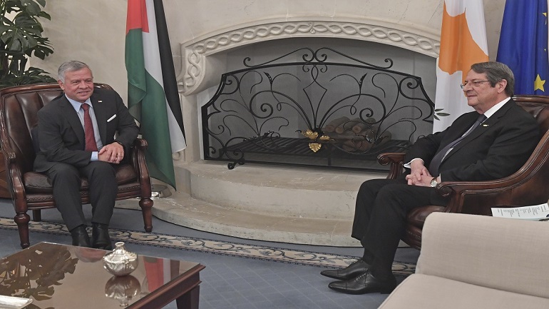 Στη Λευκωσία ο Βασιλιάς της Ιορδανίας Αμπντάλα – Συνάντηση με τον Πρόεδρο Ν. Αναστασιάδη