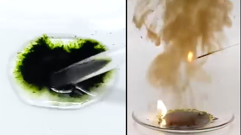 Χημικό που εκρήγνυται με ένα άγγιγμα