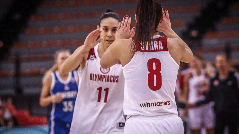 Μπάσκετ γυναικών: Δεύτερη νίκη και πρόκριση για τον Ολυμπιακό στους «16» του EuroCup