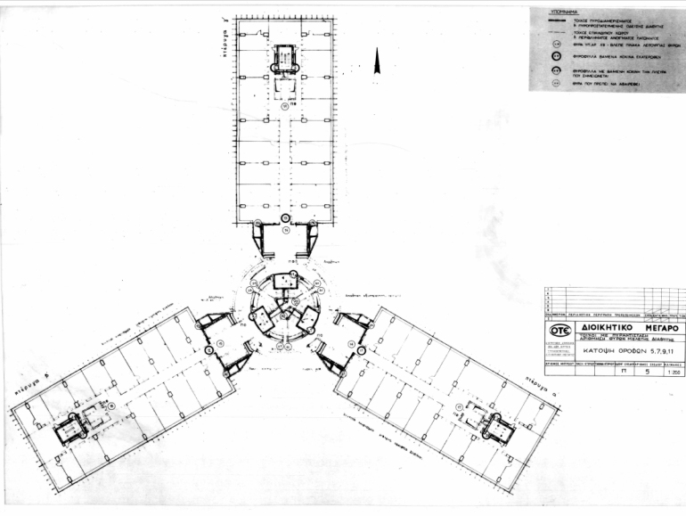 Κάτοψη του Διοικητικού Μεγάρου του ΟΤΕ