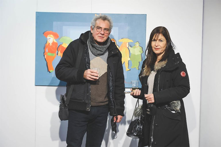 Ο εικαστικός Χρήστος Κεχαγιόγλου με την Μάγκυ Αθανασιάδη