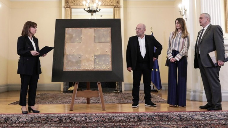 Η «Έξοδος» του Χρήστου Μποκόρου κοσμεί την Προεδρία της Δημοκρατίας