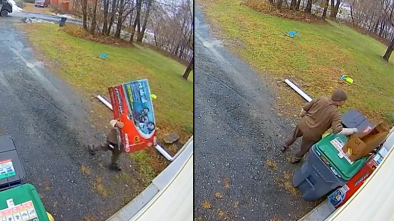 Διανομέας κρύβει το δέμα από τους επιτήδειους κλέφτες