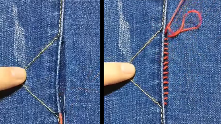 Πώς θα ράψετε την ξηλωμένη ραφή στο τζιν