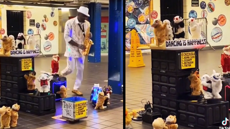 Mini show στο μετρό της Νέας Υόρκης