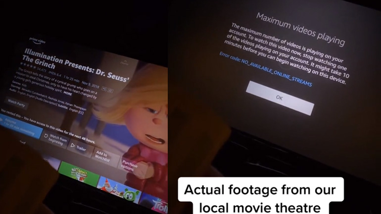 Kινηματογράφος μεταδίδει ταινία από το Amazon Prime Video