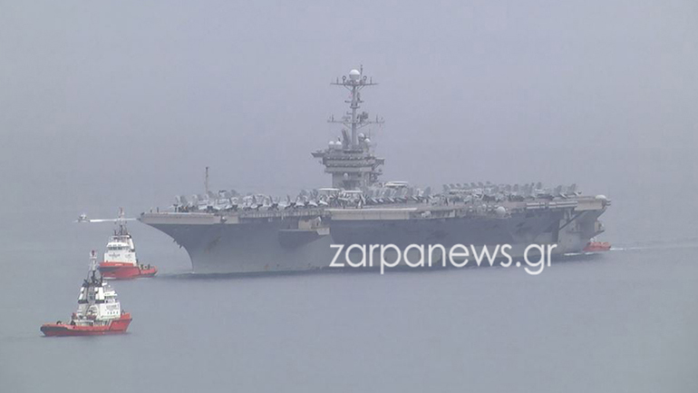 Χανιά: Στη Σούδα το θηριώδες αεροπλανοφόρο USS «Harry S. Truman»