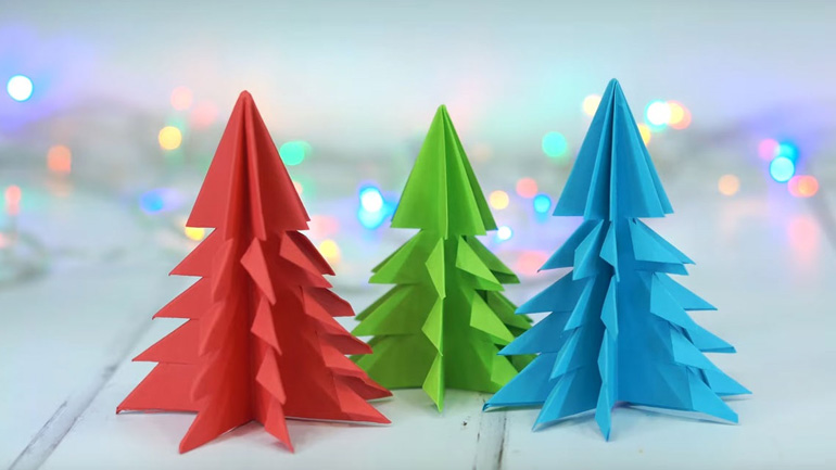 Πώς να φτιάξετε με τα παιδιά σας εύκολα χριστουγεννιάτικα δεντράκια