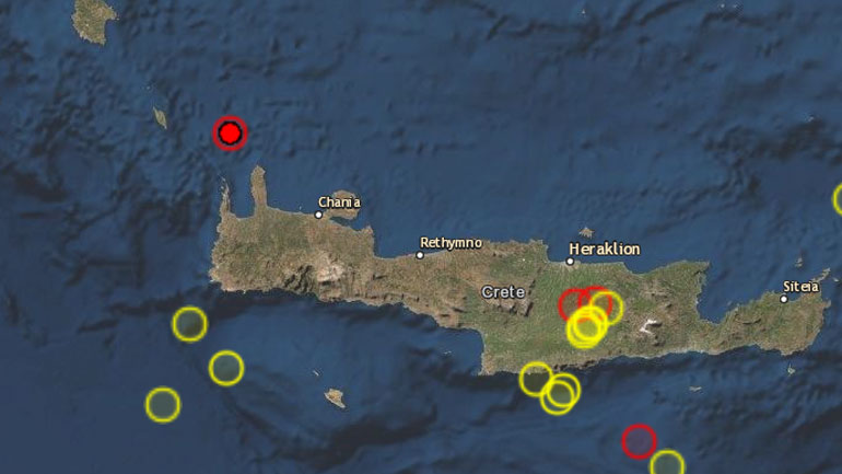 Σεισμική δόνηση 3,8 Ρίχτερ στην Κρήτη
