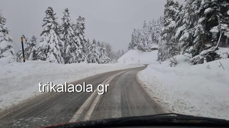 Τρίκαλα: «Θάφτηκαν» στο χιόνι τα αυτοκίνητα