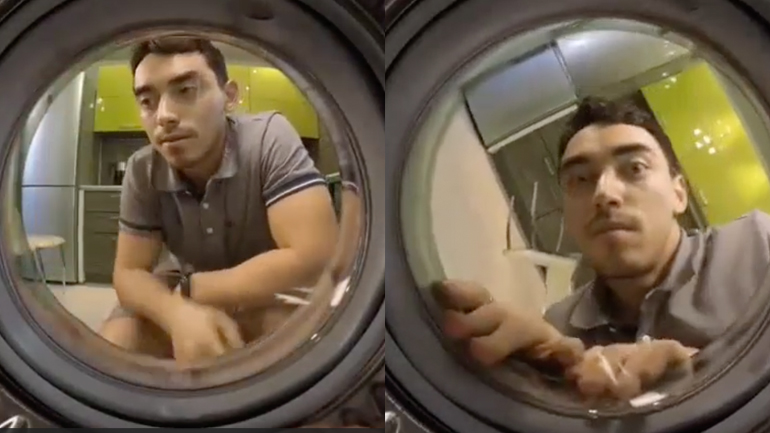 Kάμερα μέσα στο πλυντήριο