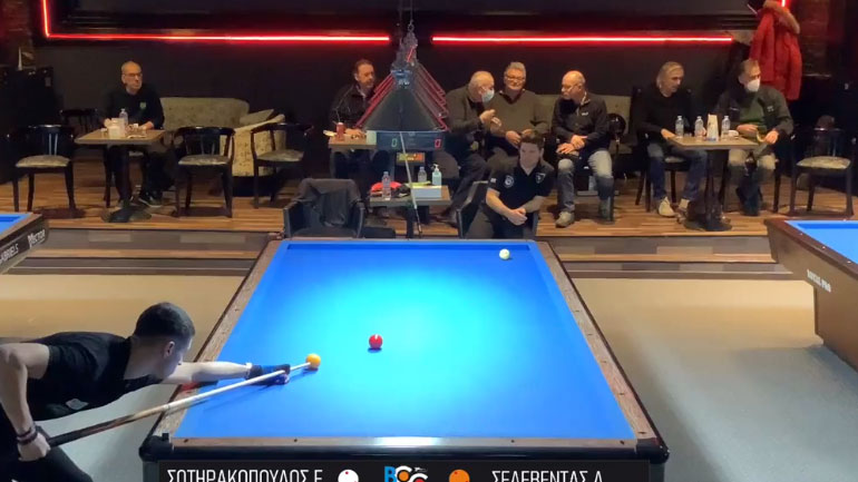  Μπιλιάρδο: Δυνατά παιχνίδια στο τουρνουά τρίσποντου στη Θεσσαλονίκη