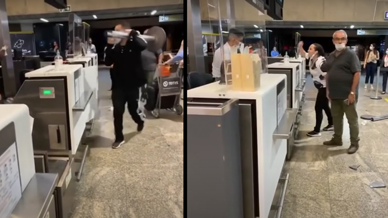 Άνδρας έξω φρενών σε αεροδρόμιο