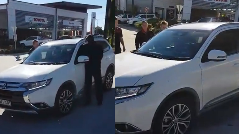 Κλέφτης αυτοκινήτου περικυκλώνεται από υπαλλήλους