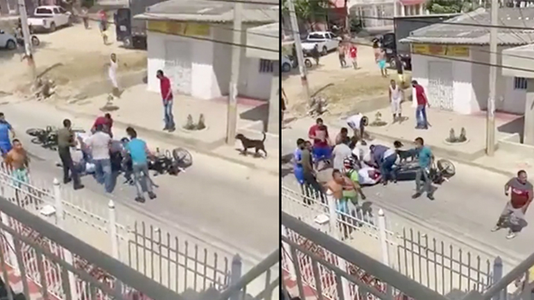 Πολίτες δίνουν ένα μάθημα σε ένοπλο ληστή