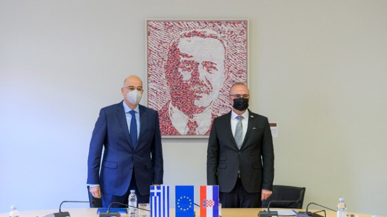 Δένδιας: Ελλάδα και Κροατία υπερασπιζόμαστε το Διεθνές Δίκαιο και τις σχέσεις καλής γειτονίας