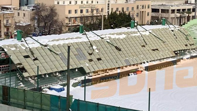 Παναθηναϊκός: Κατέρρευσε το στέγαστρο των επισήμων στη Λεωφόρο