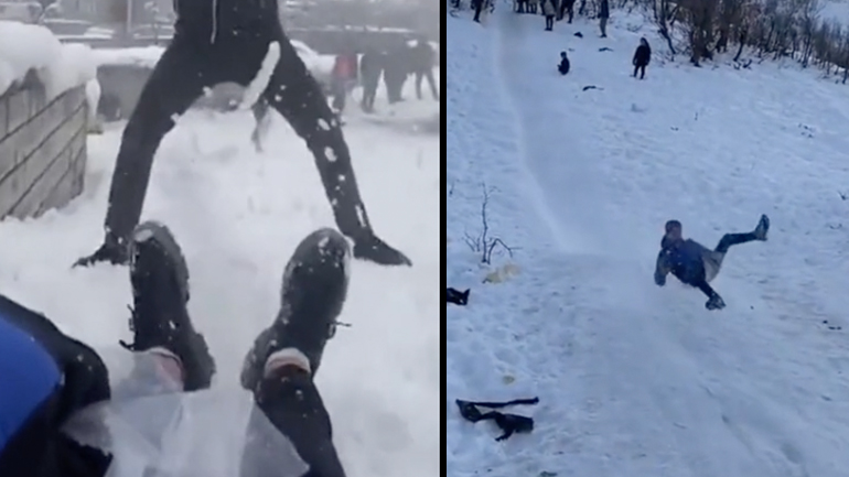 Στο Κουρδιστάν χιονίζει και ο κόσμος το απολαμβάνει