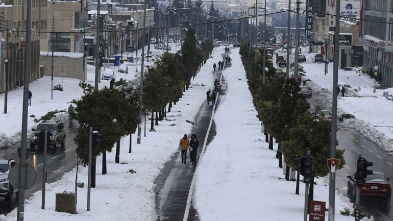 Ιορδανία: Χωρίς ρεύμα μεγάλο τμήμα της χώρας εξαιτίας της σφοδρής χιονόπτωσης