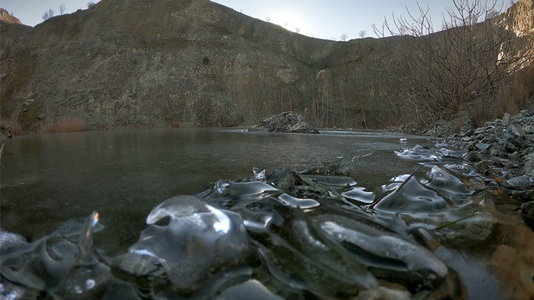 Η παγωμένη λίμνη της Λάρισας