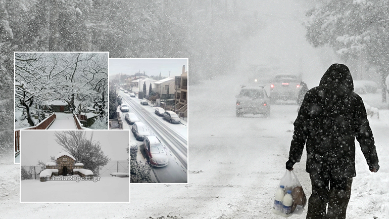 Ισχυρός χιονιάς στην Κεντρική και Βόρεια Ελλάδα