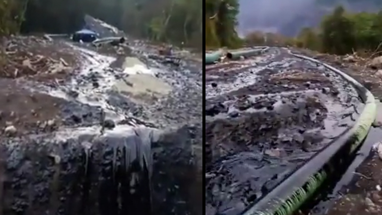 Πετρελαιοκηλίδα στο τροπικό δάσος του Αμαζονίου