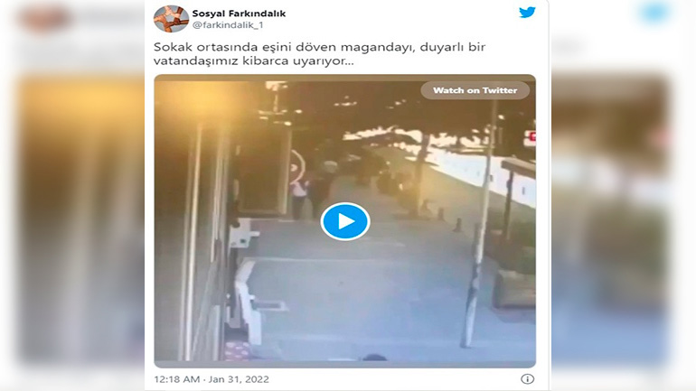 Τουρκία: Viral έγινε βίντεο με άνδρα που ξυλοκόπησε τη σύζυγό του στον δρόμο