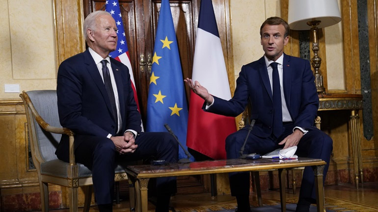 Νέα τηλεφωνική επικοινωνία Μπάιντεν – Μακρόν για την Ουκρανία