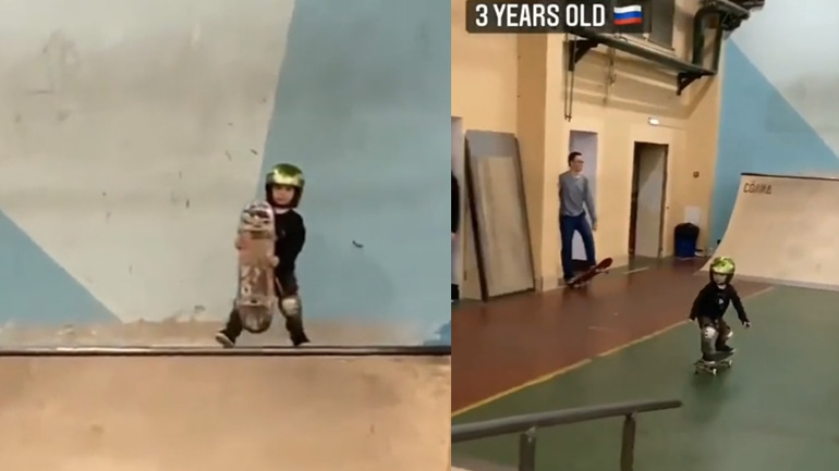 Skater τριών ετών